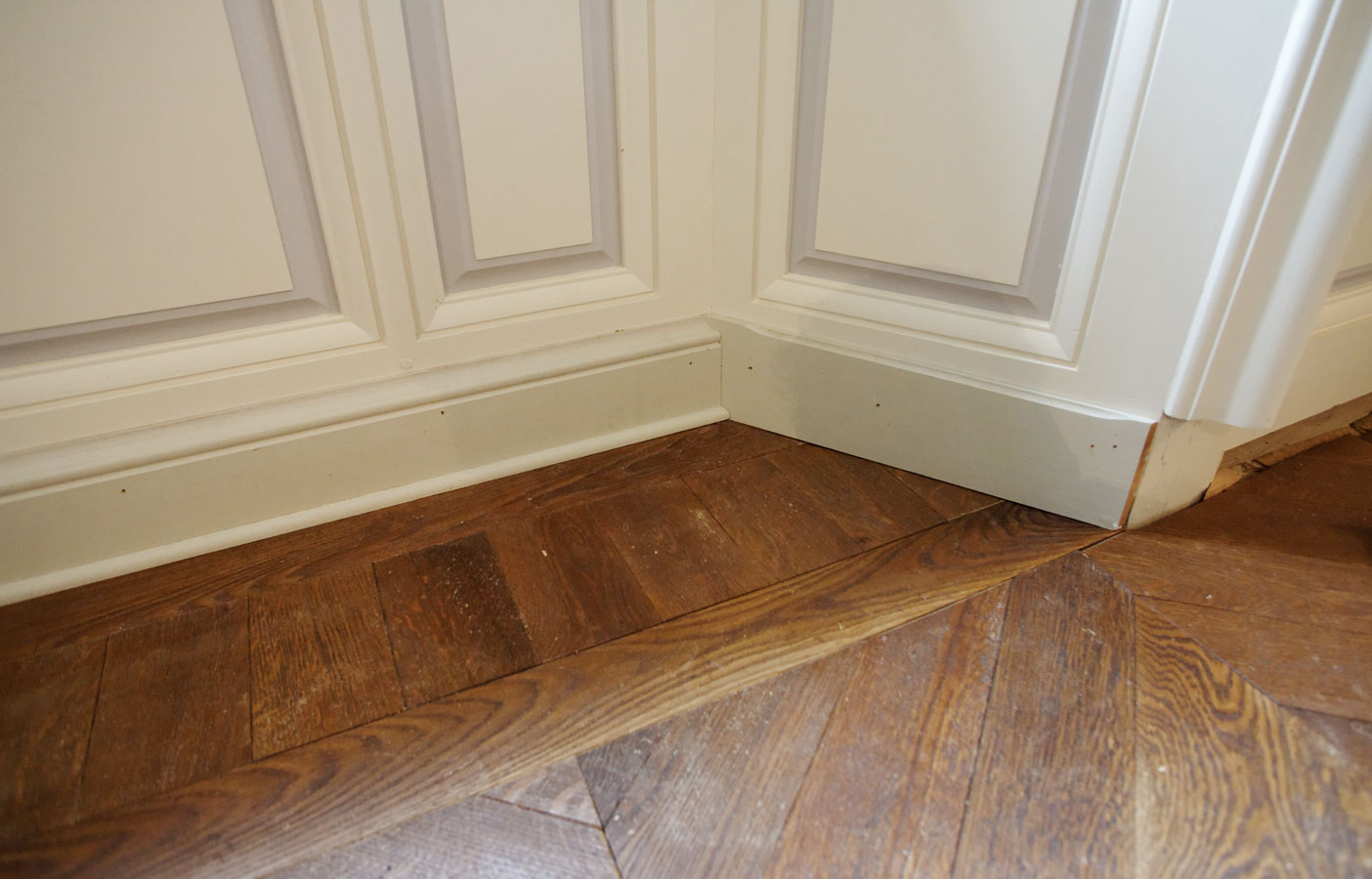 Parquet floor with an old apperence