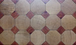 End grain Octagonal parquet floor in oak with 