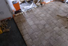 End Grain Wood Blocks being laid