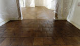 Parquet Pavage bois debout avec finition huile cire