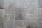 Close view of the end grain wood blocks