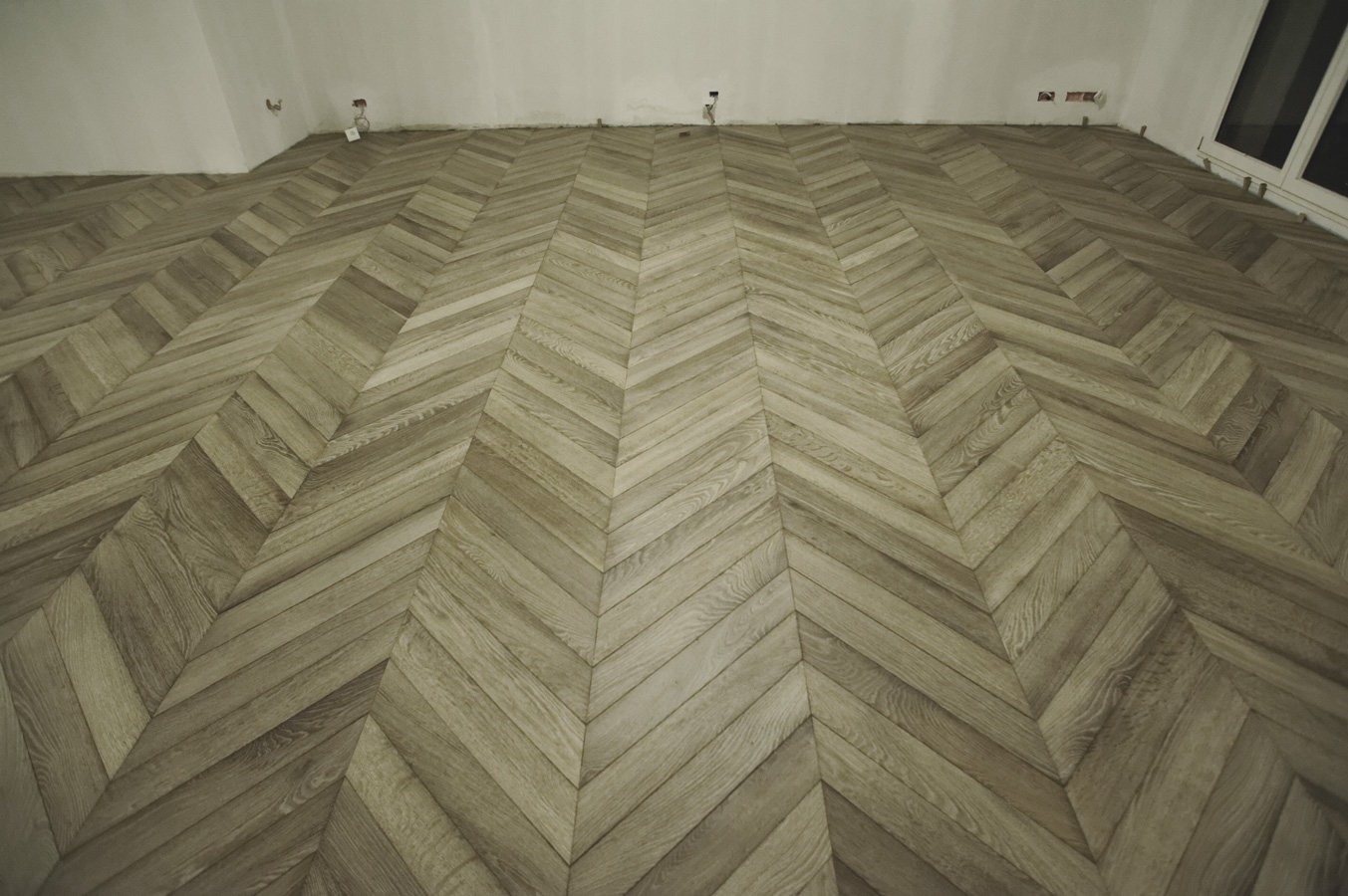 Parquet chevron avec un angle de 45