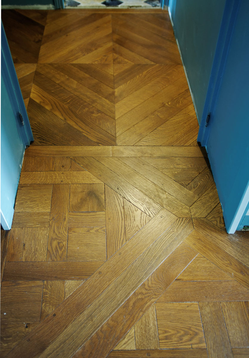 As an old parquet floor