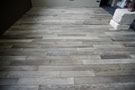 Solid oak parquet flooring gray