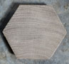 End grain wood blocks parquet floor hexagone