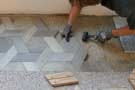 Parquet floor Cannage : laying