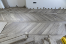 Chevron parquet floor